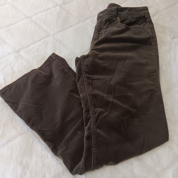 bootcut dark brown corduroy pants - Picture 2 of 14